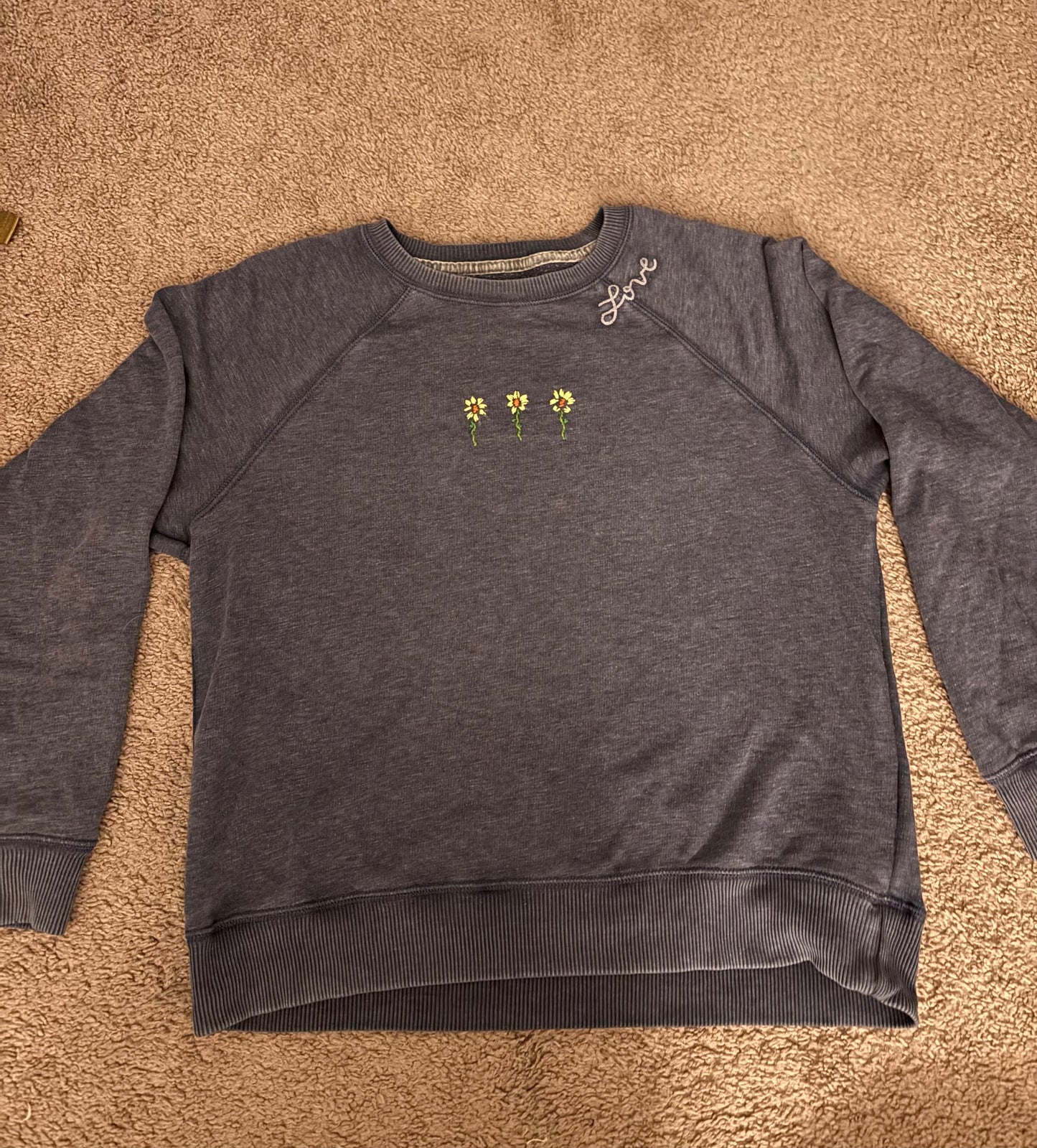 Blue crewneck - Sunflower