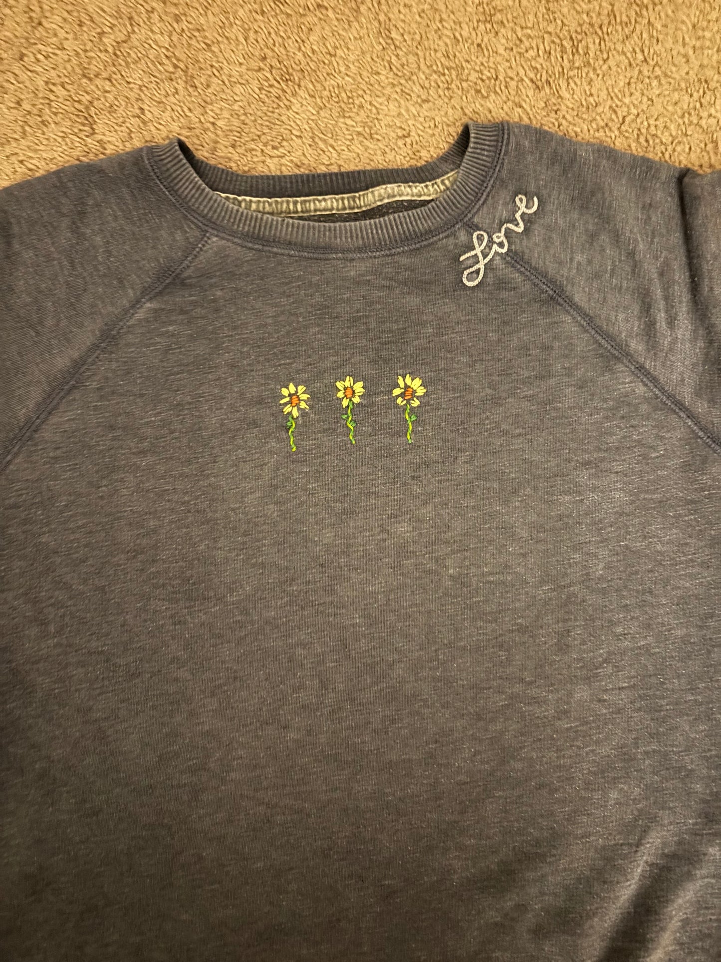 Blue crewneck - Sunflower